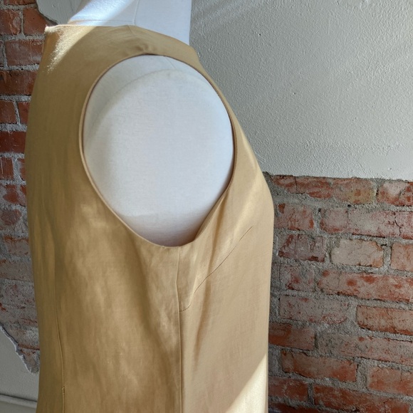 Joy and Peace Mustard Yellow Beaded Sleeveless Dress SIZE 12 - Picture 2 of 10